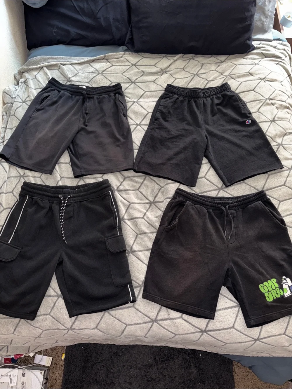 Men's Black sweat Shorts Bundle